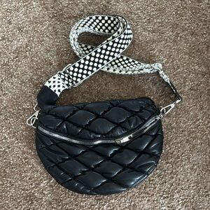 Black Quilted Crossbody Bag